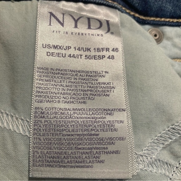 NYDJ Sz 14 Marilyn Straight Ankle Mid Wash Lift Tuck Technology Jeans NEW - Picture 4 of 16